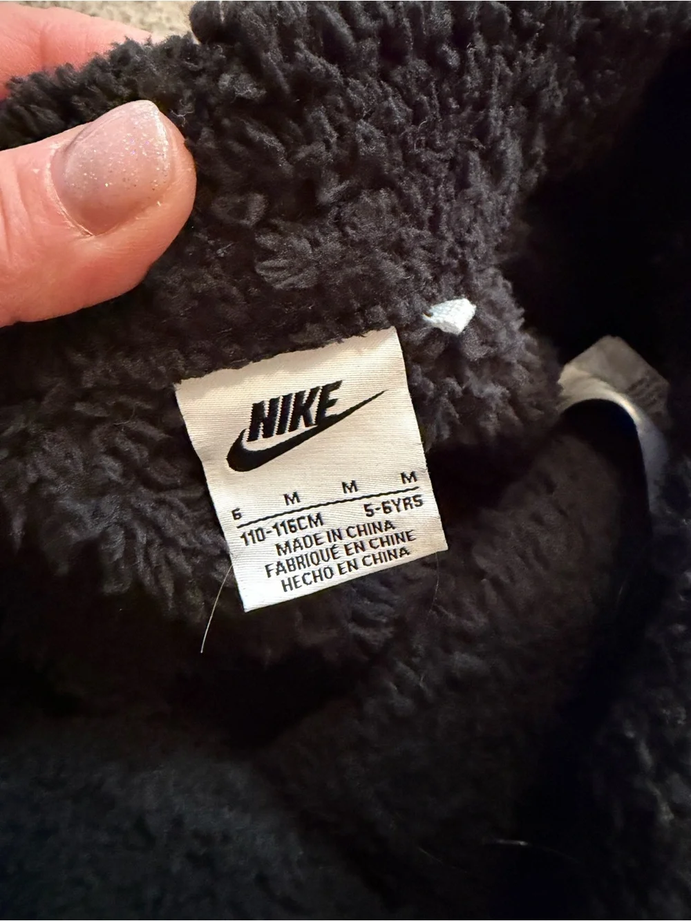 Nike Black Sherpa Fleece Hoodie and pant set  - Black